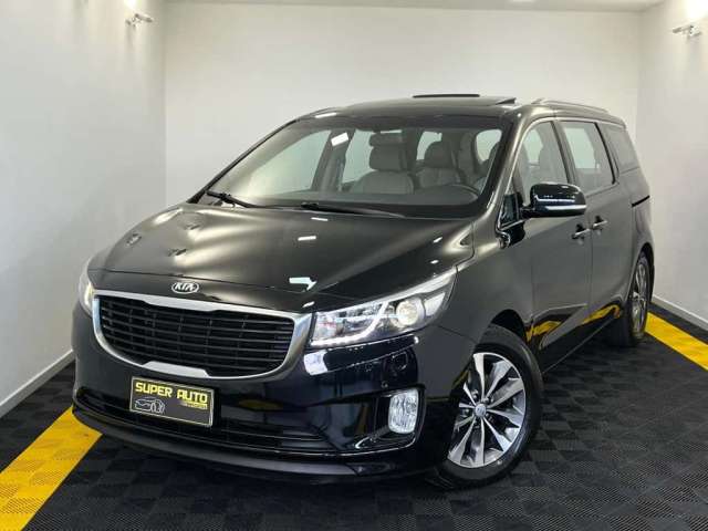 Kia Carnival EX 3.3 V6 270CV 8 LUGARES COM TETO SOLAR - Preta - 2015/2016