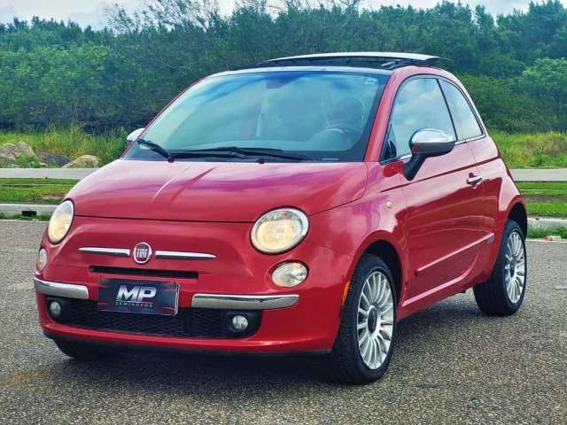 Fiat 500 Lounge Air 1.4/ 1.4 Flex 16V Aut.  - Vermelha - 2012/2012