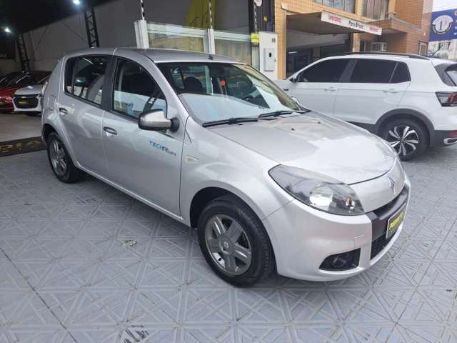 Renault Sandero EXP TECRUN FLEX COMPLETO  - Prata - 2014/2014