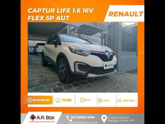 RENAULT CAPTUR LIFE 1.6 16V FLEX 5P AUT 2021 BRANCO