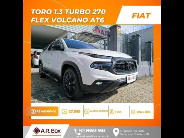 FIAT TORO 1.3 TURBO 270 FLEX VOLCANO AT6 2023 BLACK