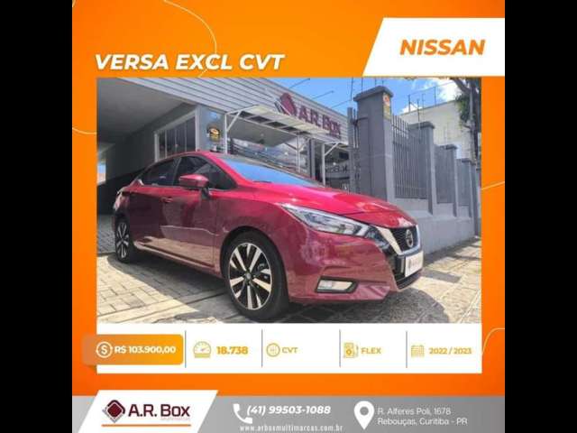 NISSAN VERSA EXCL CVT 2023 VERMELHO