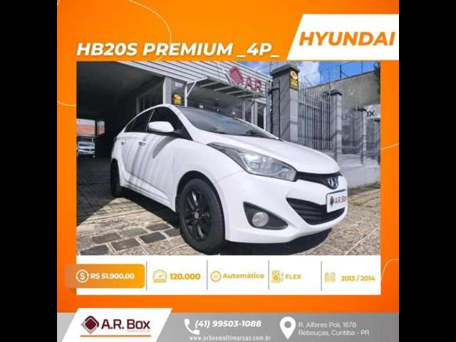 HYUNDAI HB20S PREMIUM 4P 2014 BRANCO