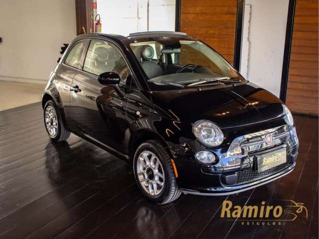 Fiat 500 /  CABRIO - Preta - 2015/2015