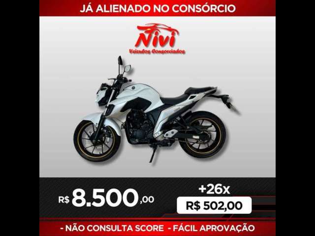 FZ25 FAZER 250CC JÁ CONSORCIADA! NÃO CONSULTA SCORE