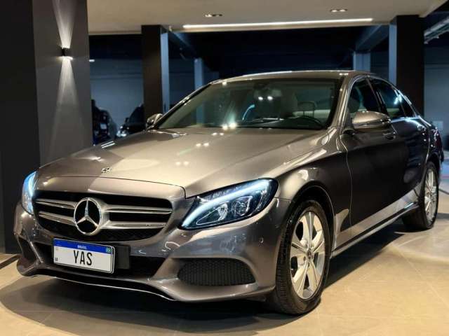 Mercedes-Benz C-180 C 180 - 1.6 CGI AVANTGARDE 16V 4P - Cinza - 2018/2018