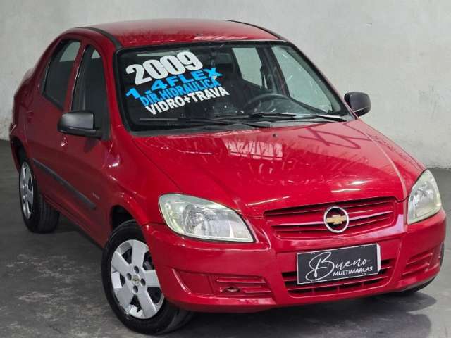 GM/ Prisma Maxx 1.4 Flex Vermelho Baixo KM Aceito Trocas e Financio - 2009