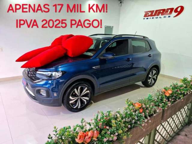 VOLKSWAGEN T-CROSS 200 TSI COMFORTLINE AUT 2023 17 MIL KM! IPVA 2025 PAGO! 