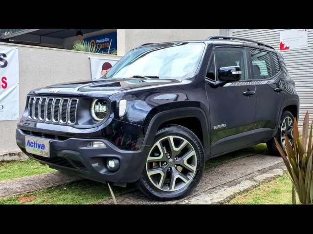 Jeep Renegade 1.8 16V FLEX LONGITUDE 4P AUTOMÁTICO  2018/2019 - Preta - 2018/2019