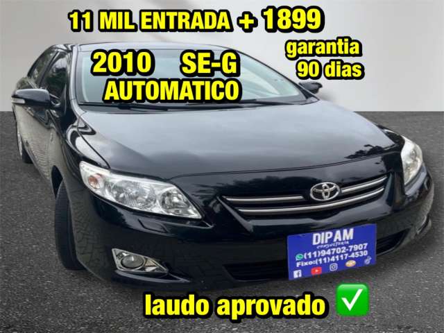 Toyota corolla se-g automarico 2010 preta preto