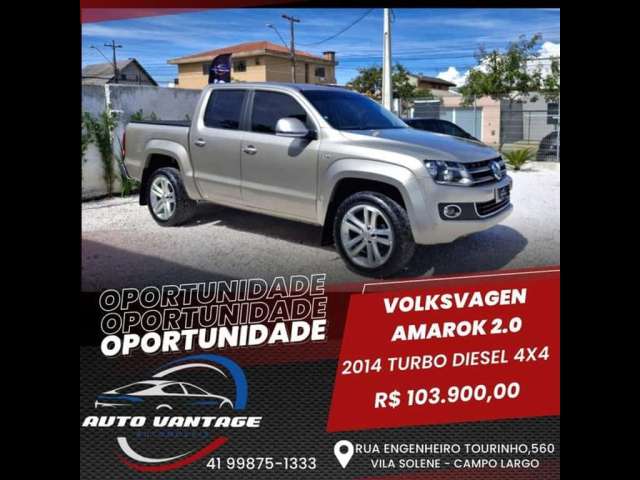 VOLKSWAGEN AMAROK 2.0 HIGHLINE 4X4 CD 16V TURBO INTERCOOLER DIESEL 4P AUT 2014