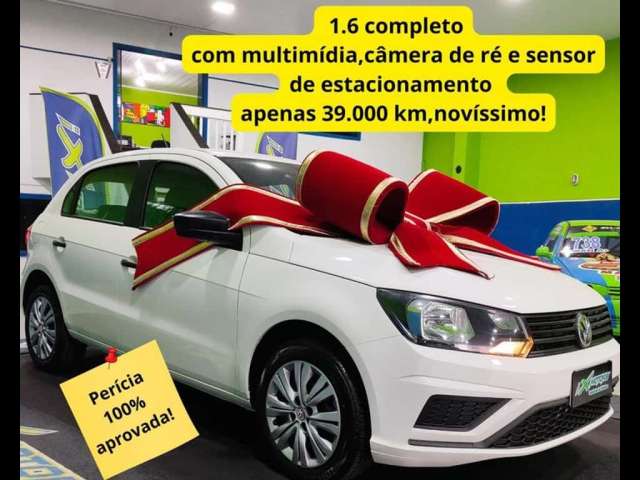 Gol 1.6 2021 completo,apenas 39.000 km,com multimídia,manual e chave cópia,novíssimo!