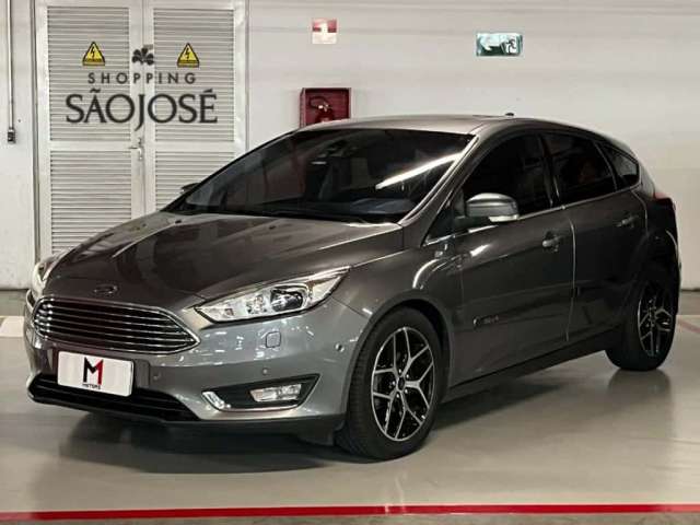 FORD FOCUS TITANIUM PLUS HATCH 2.0 FLEX  AUTOMATIZADO - 2016 - CINZA