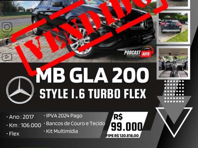 MERCEDES-BENZ GLA 200 STYLE 1.6 TURBO FLEX