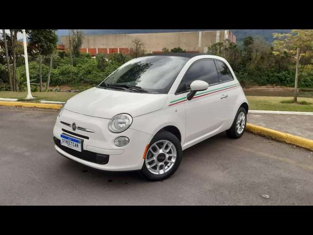 Fiat 500 Cabrio Dualogic Flex 1.4 8V - Branca - 2014/2015