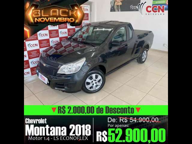 Chevrolet Montana LS 1.4 ECONOFLEX 8V 2p  - Cinza - 2017/2018