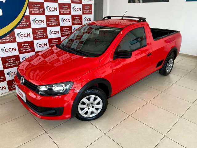 Volkswagen Saveiro Trendline 1.6 T.Flex 8V  - Vermelha - 2014/2015