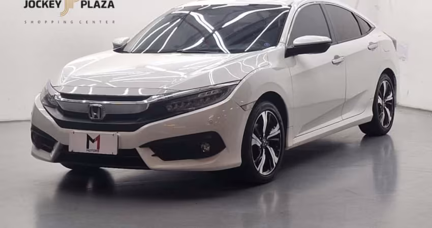 HONDA CIVIC TOURING 1.5 TURBO GASOLINA CVT - 2017 - BRANCO PÉROLA