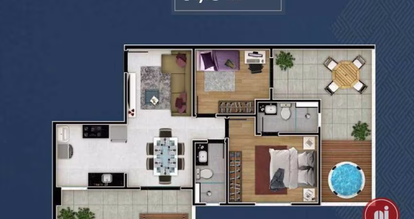 Apartamento Garden com 2 dormitórios à venda, 95 m² por R$ 606.310 - Alto Caiçaras - Belo Horizonte/MG