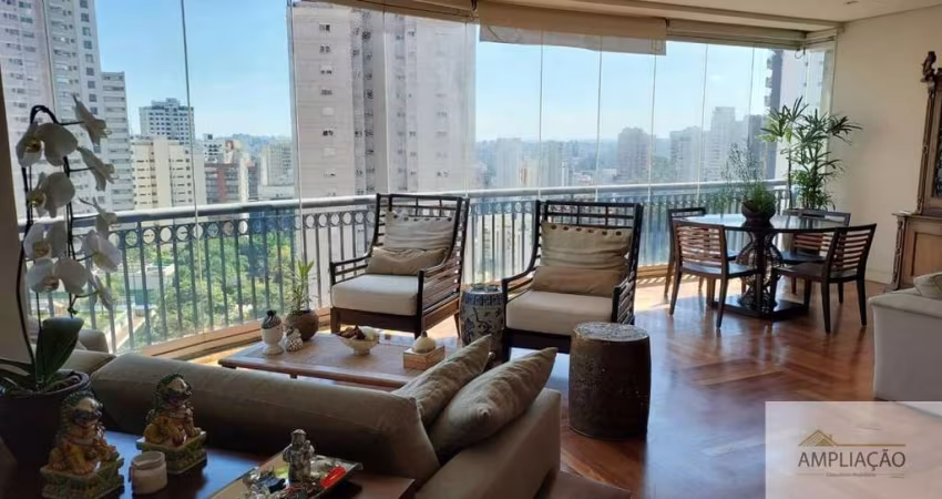 Cobertura Duplex, Mobiliada, 4 suítes 3 vagas piscina churrasqueira, Morumbi