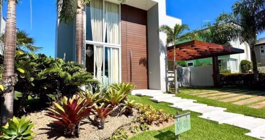 Casa moderna nascente 4/4 com energia solar à venda no Alphaville Litoral Norte 1