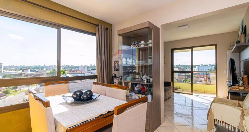 Apartamento mobiliado com dois dormitórios, sacada e churrasqueira