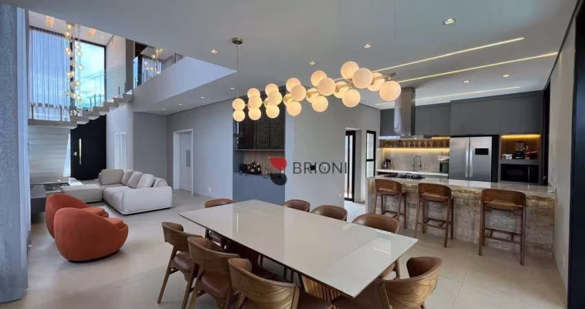 Casa sobrado alto padrão com 268 m², 4 quartos suítes à venda no Condomínio Vivendas da Mata em Ribeirão Preto/SP I Imobiliária Brioni imóveis
