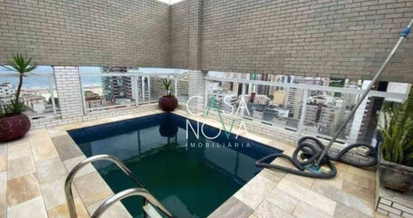 Excelente cobertura duplex à 100 metros da praia