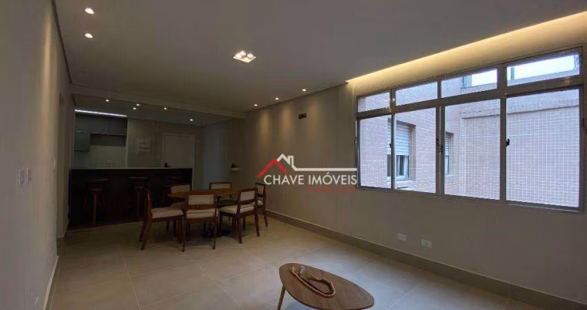 Apartamento com 3 dormitórios à venda, 120 m² por R$ 735.000,00 - Gonzaga - Santos/SP