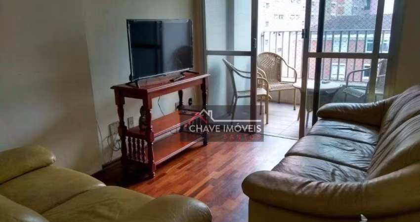 Apartamento com 2 dormitórios à venda, 90 m² por R$ 680.000,00 - Aparecida - Santos/SP