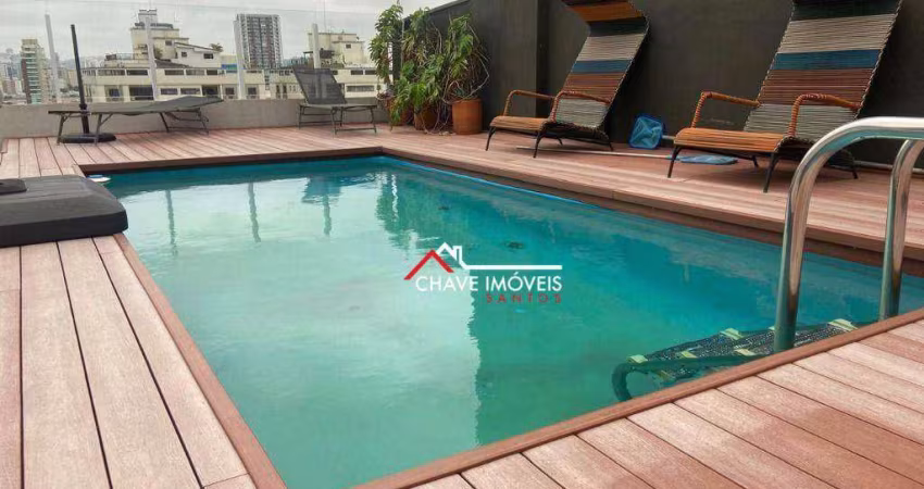 Apartamento Triplex com 4 dormitórios à venda, 440 m² por R$ 2.600.000,00 - Ponta da Praia - Santos/SP