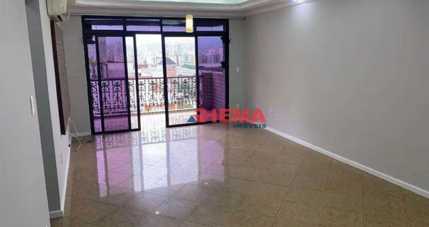 Apartamento com 3 dormitórios para alugar, 147 m² por R$ 6.300,00/mês - Aparecida - Santos/SP