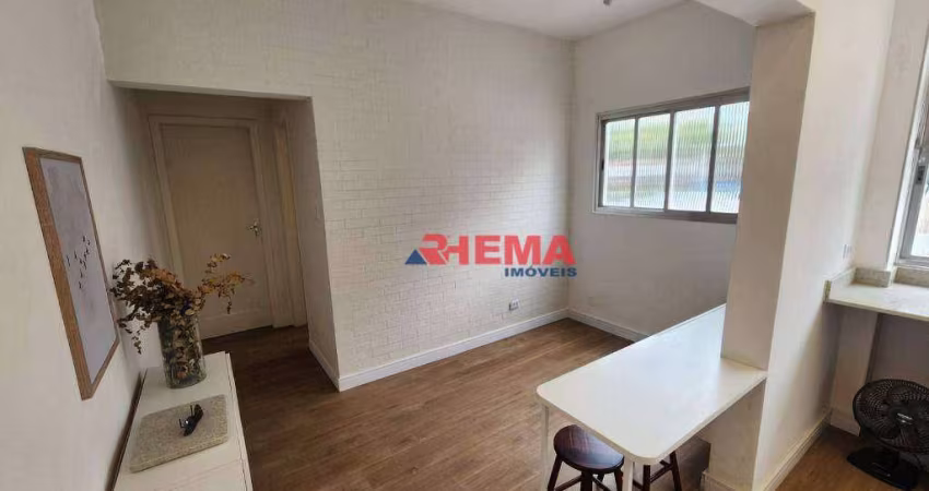 Apartamento com 1 dormitório à venda, 48 m² por R$ 415.000,00 - Boqueirão - Santos/SP