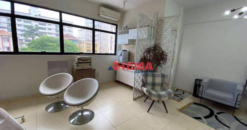 Sala à venda, 49 m² por R$ 235.000,00 - Macuco - Santos/SP
