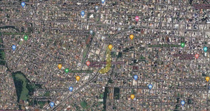 Área central com mais de 3.495 metros