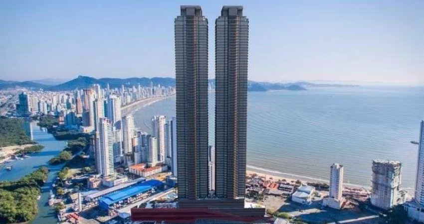 Apartamento frente mar de alto padrão em condomínio exclusivo sendo 04 suítes em Balneário Camboriú