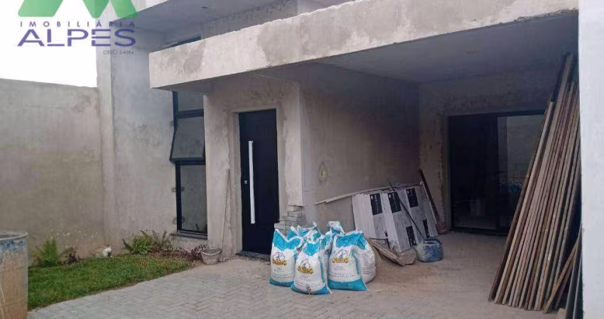 EXCELENTE CASA TÉRREA EM FASE DE CONSTRUÇÃO COM ÓTIMO ESPAÇO DE TERRENO NA FRENTE E LATERAL