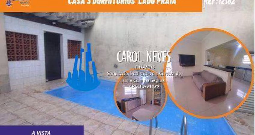 CASA 3 DORMITORIOS PISCINA LADO PRAIA A VISTA MONGAGUA