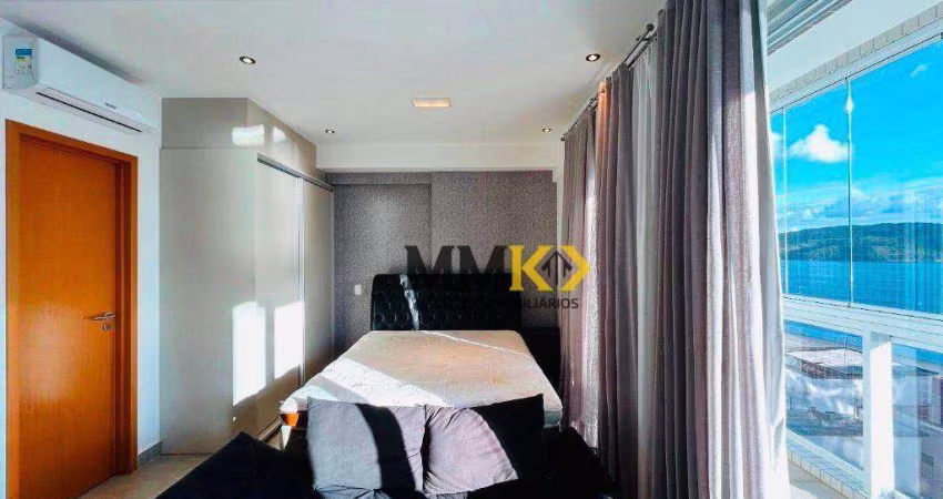 APARTAMENTO VISTA MAR NO BOQUEIRÃO, 1 DORM, 2 VAGAS E LAZER COMPLETO