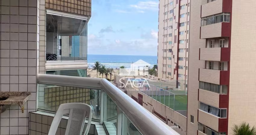 Vista mar! Apartamento com 2 dormitórios à venda, 112 m² por R$ 630.000 - Vila Guilhermina - Praia Grande/SP