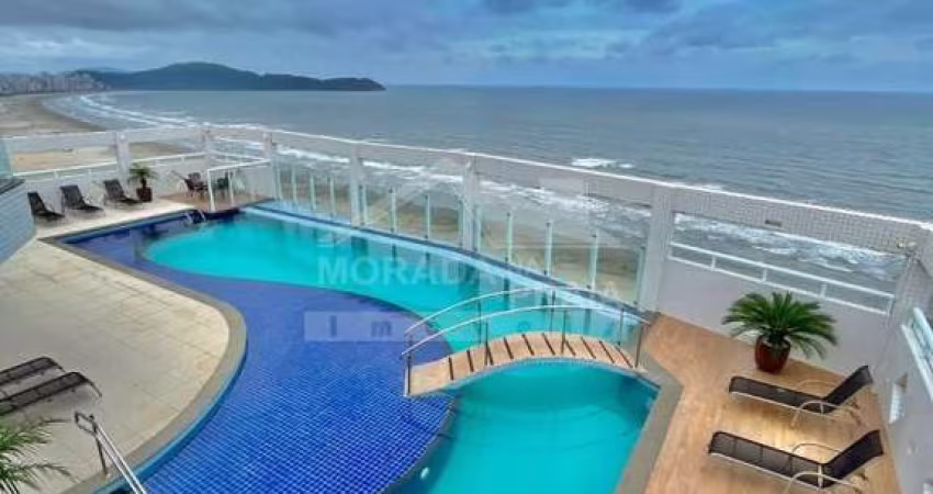 Apartamento FRENTE MAR na Aviação, 3 Suítes, 2 Vagas, Lazer, Só em Praia Grande.