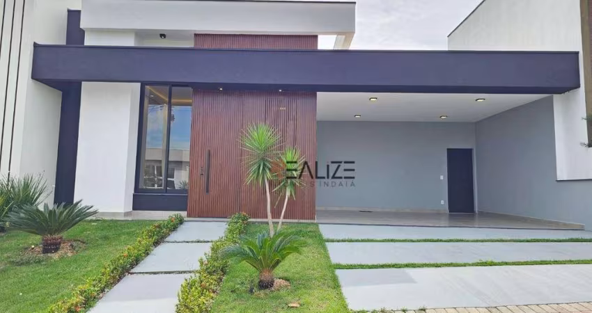 Casa moderna com 3 suítes e escritório à venda, 193 m² por R$ 1.665.000 - Condomínio Fechado - Indaiatuba/SP