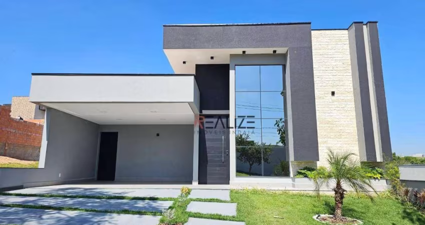 Casa térrea em condomínio com 3 suítes e escritório à venda, por R$ 1.450.000  - Indaiatuba/SP
