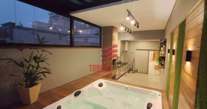 Cobertura com 3 dormitórios à venda, 191 m² por R$ 1.959.300,00 - Vila Belmiro - Santos/SP