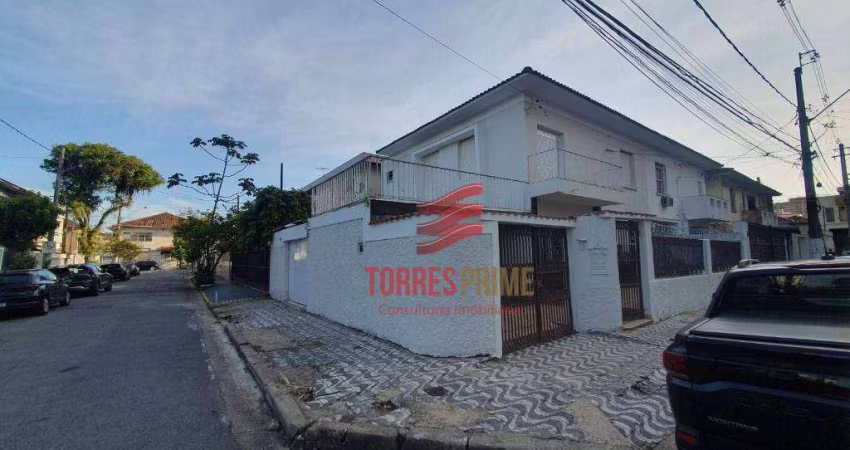Sobrado comercial para alugar, 184 m² por R$ 4.000/mês - Macuco - Santos/SP