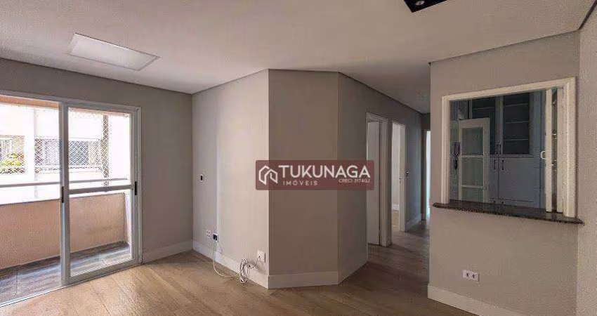 Apartamento com 3 dormitórios para alugar, 68 m² por R$ 3.270,00/mês - Vila Augusta - Guarulhos/SP