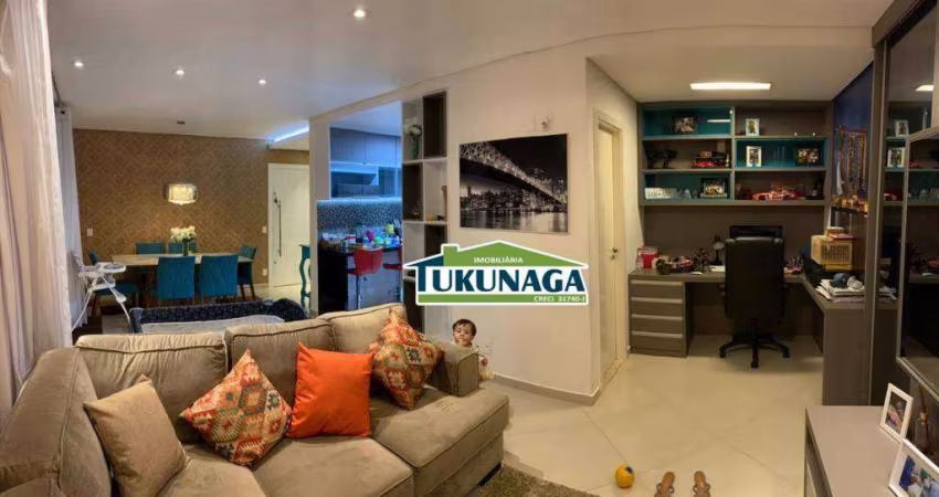 Apartamento com 3 dormitórios para alugar, 114 m² por R$ 5.881,95/mês - Vila Galvão - Guarulhos/SP
