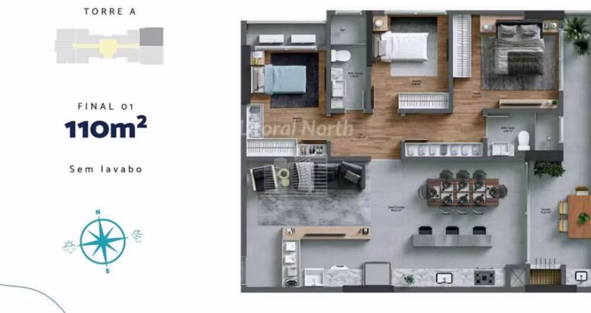 Apartamento na Praia Brava Itajai