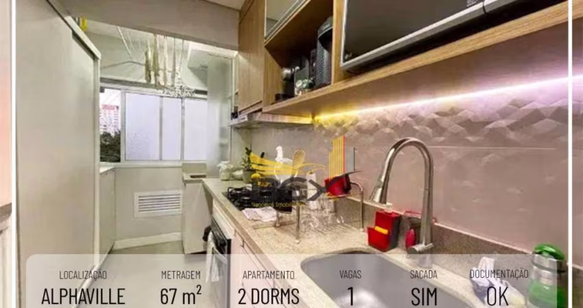 Apartamento 2 dormitórios 1 suíte 1 vaga 67 m² Alphaville Industrial Barueri SP