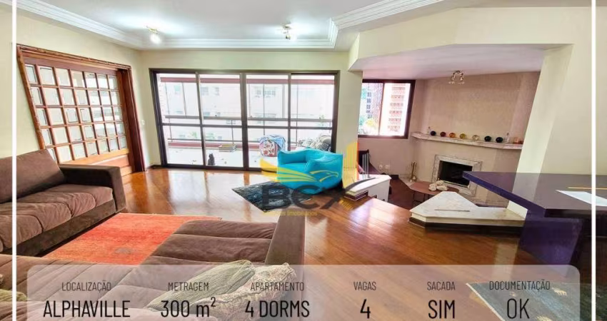 Apartamento com 4 dormitórios para alugar, 300 m² por R$ 14.000,00/mês - Alphaville Industrial - Barueri/SP